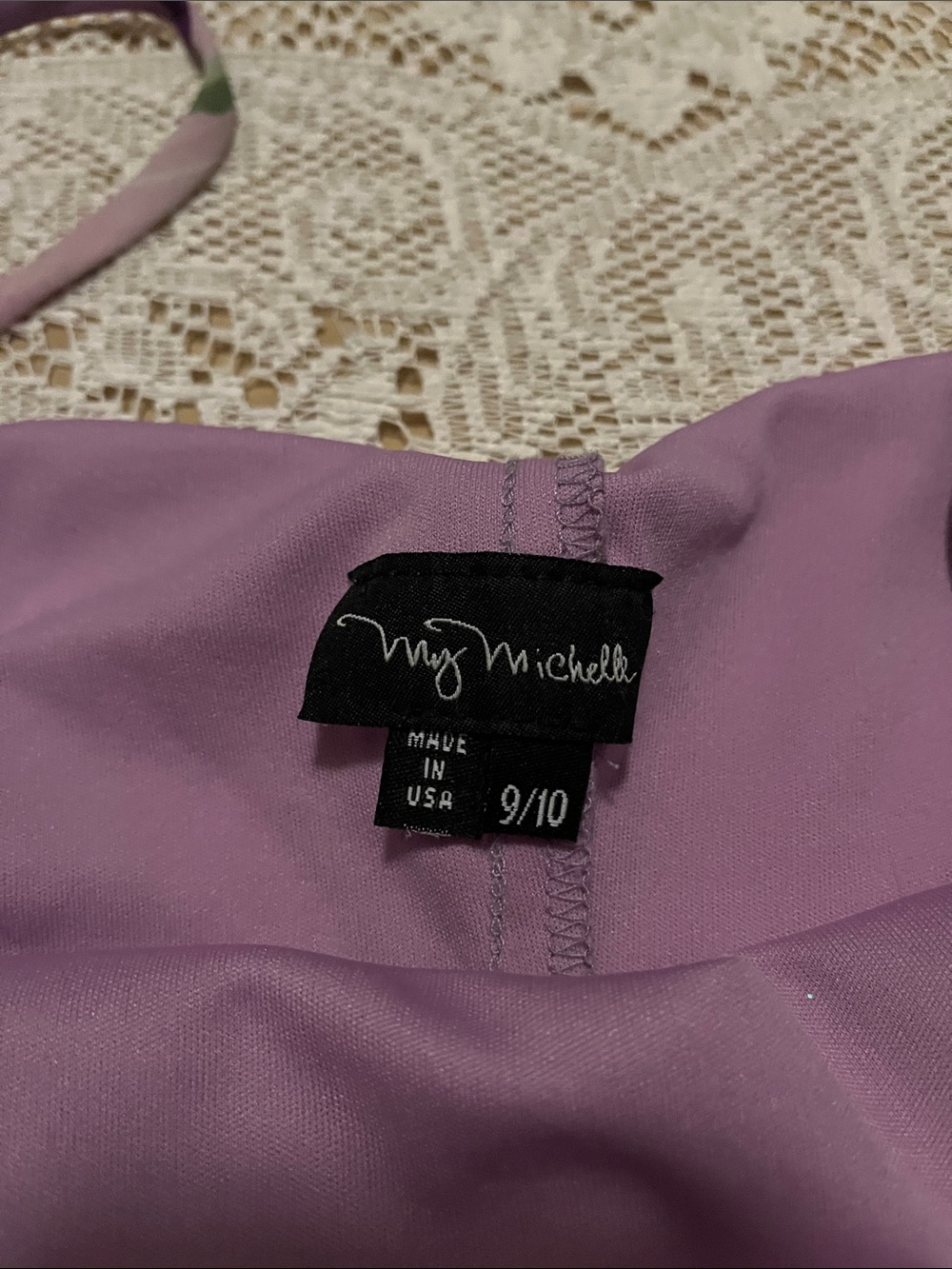 My Michelle Y2K Abstract Asymmetric Stripes Midi Dress, Purple & Green, Size S/M - Picture 6 of 6